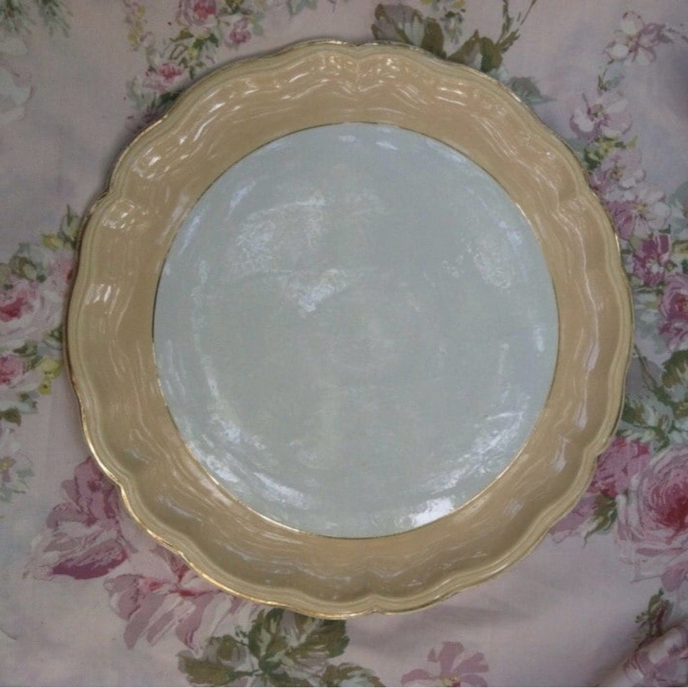 Luneville French Faience K and G Chop Platter